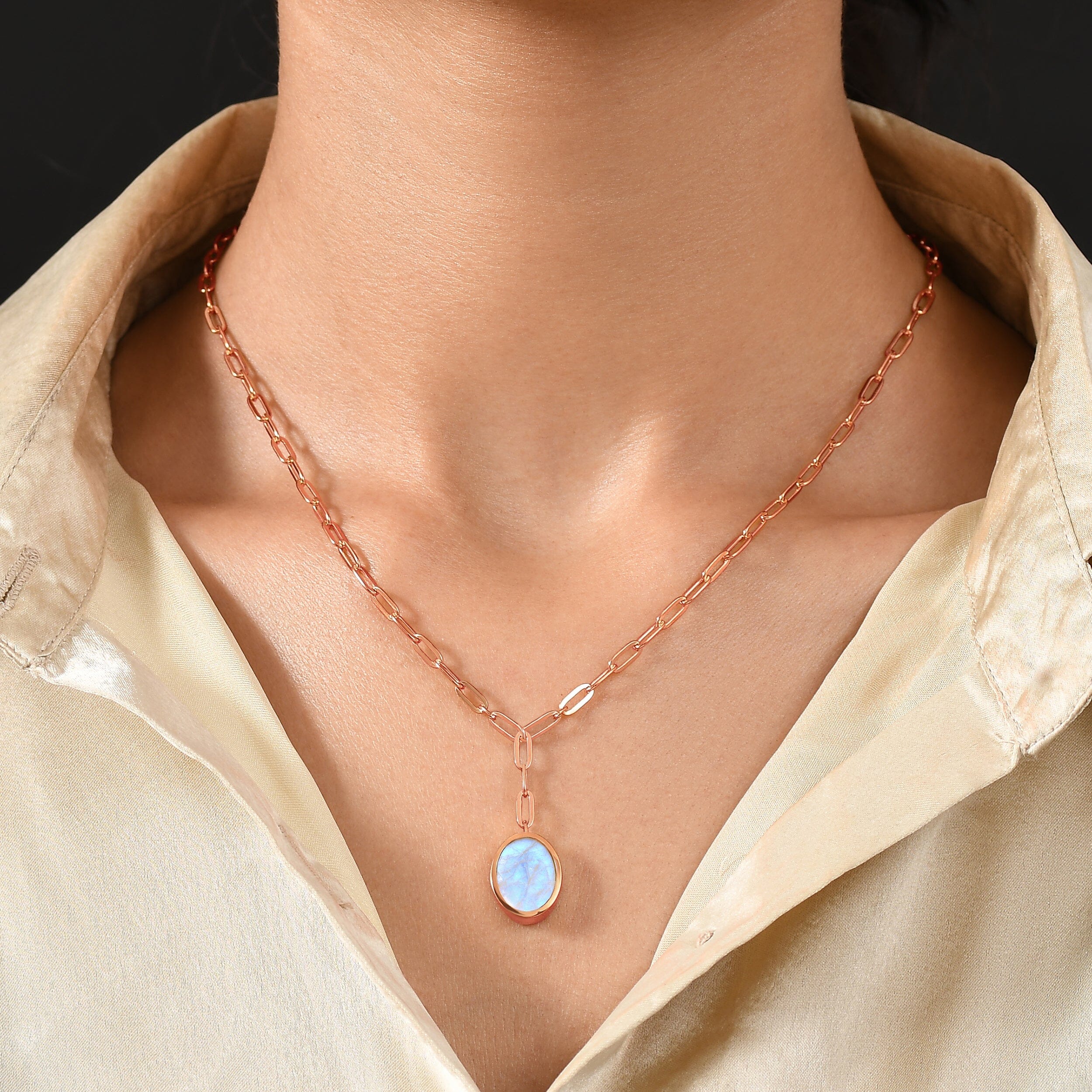 Moonstone Widelink Necklace - Enfolded Intuition、mySite、hinf8tx79