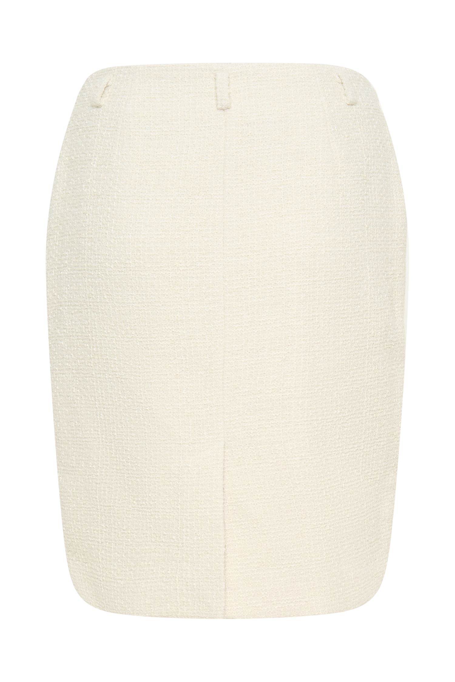 Addison Boucle Knee Length Skirt - Ivory、mySite、solidvoid