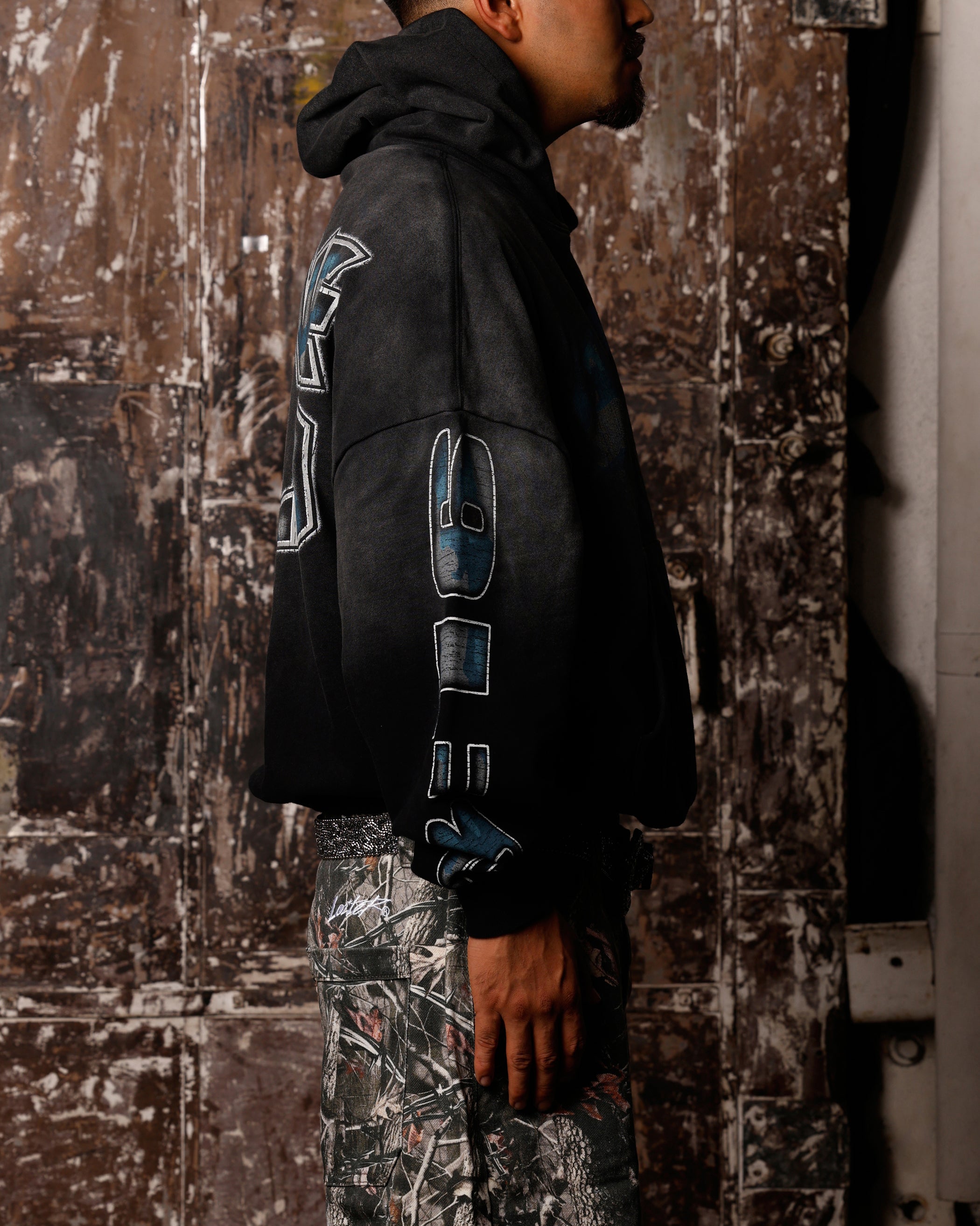 Loiter X WWE Stone Cold Premium Hoodie Vintage Black、mySite、zt4zffjzw