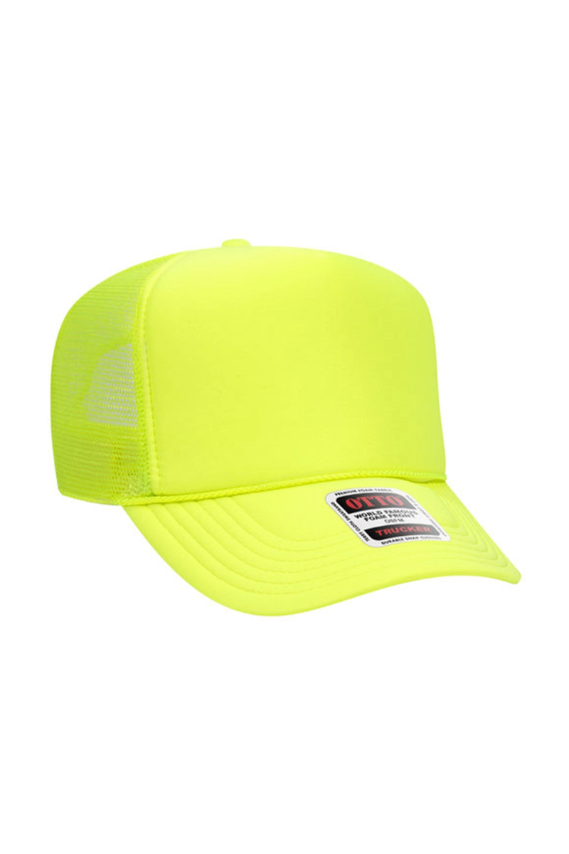 Solid Color Otto 5-Panel Foam Mesh Back Trucker Hat、mySite、hinf8tx79