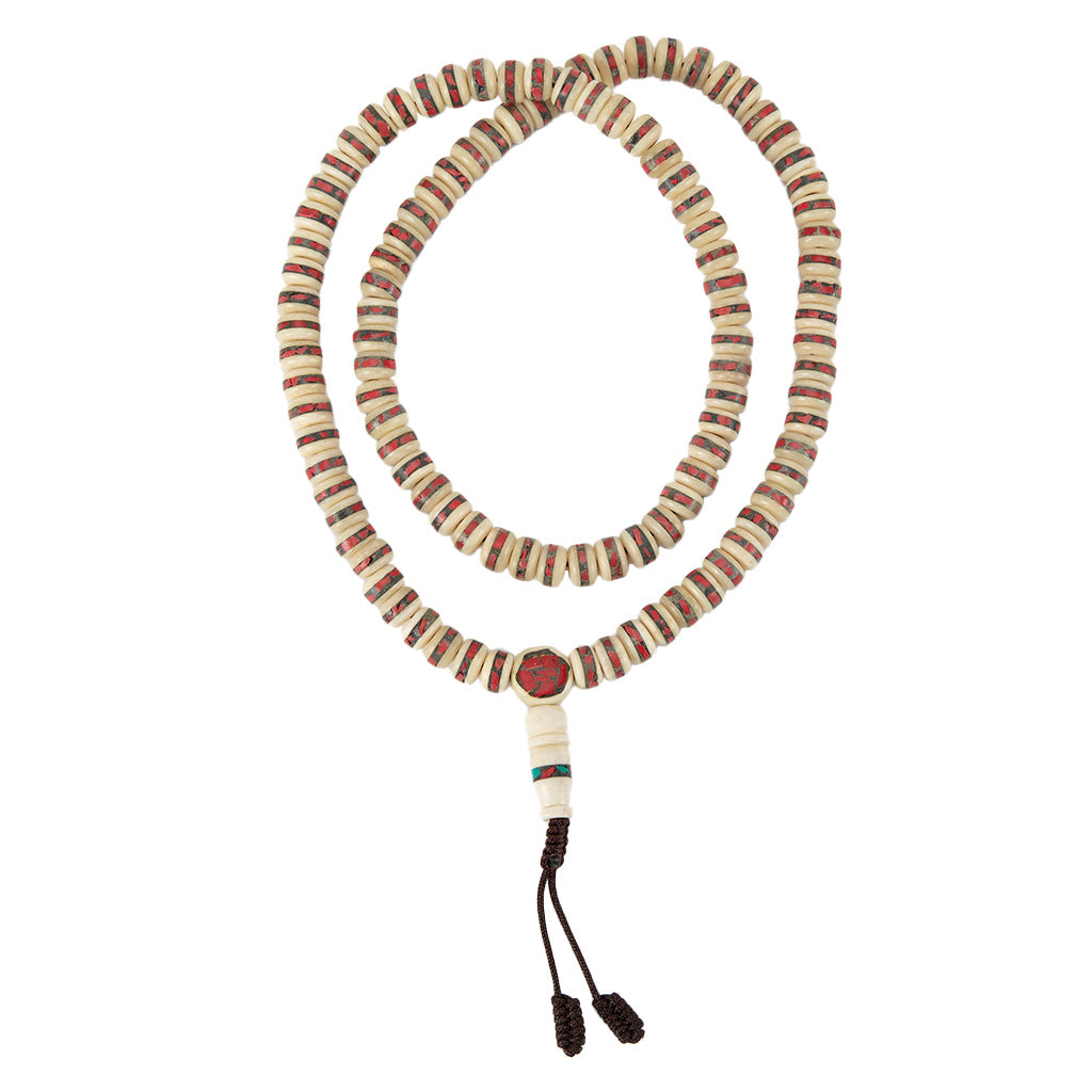 Inlaid Stone Tibetan Bone Mala、mySite、topwebapps