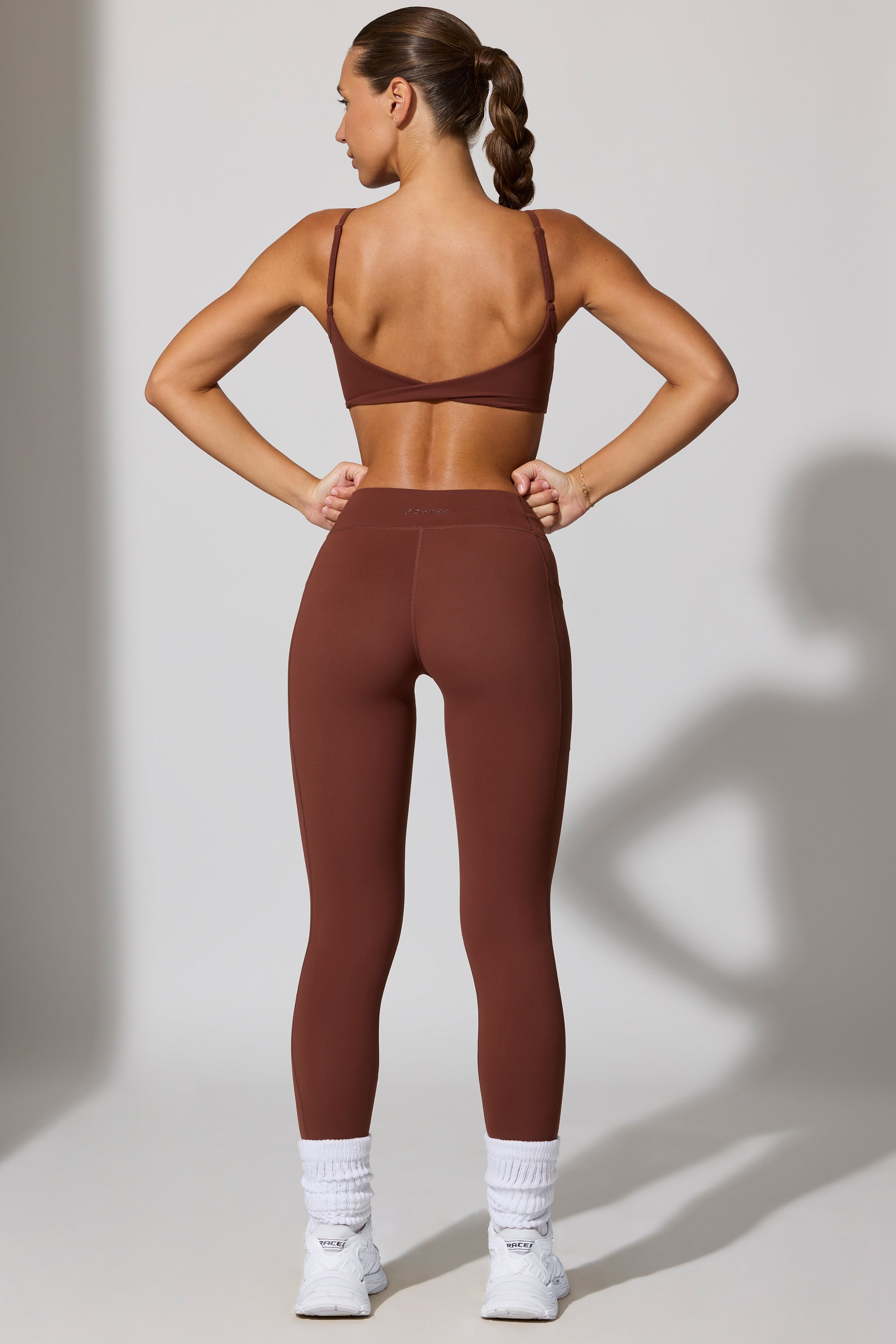 Full Length Leggings with Pockets in Chocolate、mySite、solidvoid