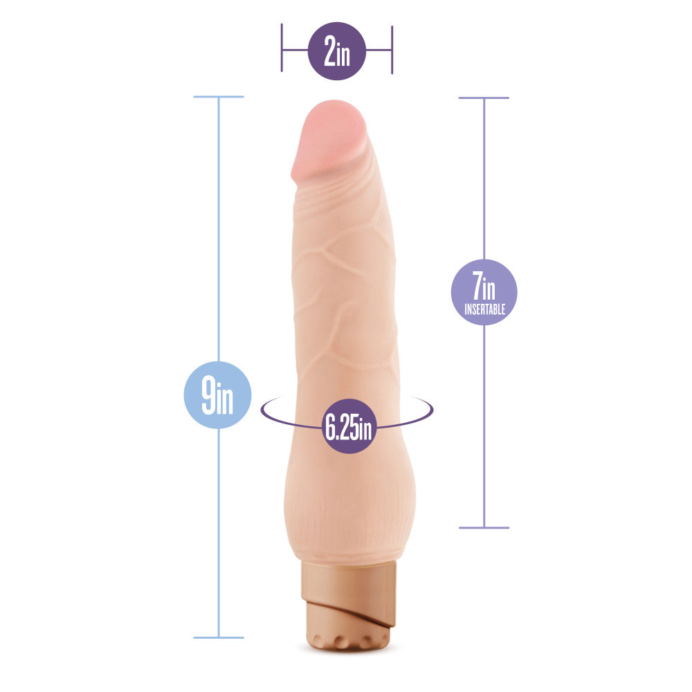 Au Naturel By Blush® | Fabien Realistic Beige 9-Inch Long Vibrating Dildo、mySite、bottomscart