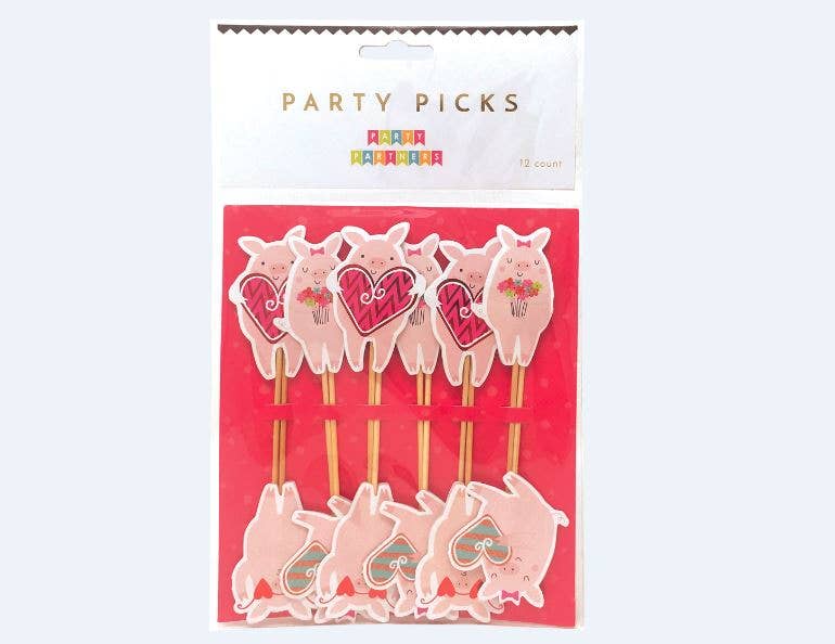 Pink Pig Iron On Patches, Stickers and Party Picks, Cutest, Happy Pink Pigs for Decoration!*、mySite、g9winljtr