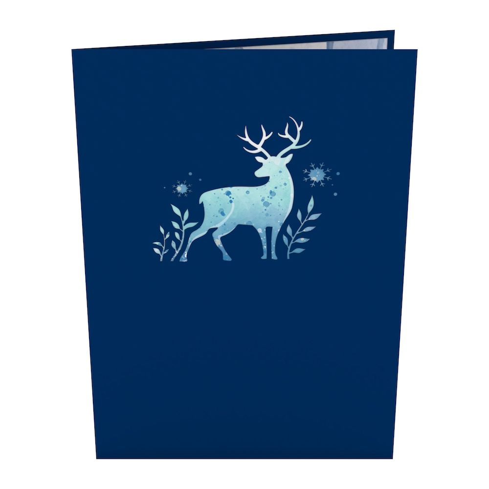 Winter Surreal Deer Pop-Up Card、mySite、solidvoid