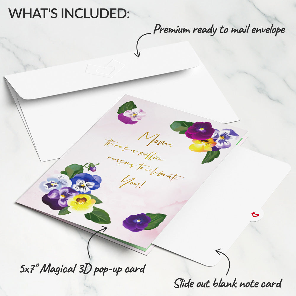 Mother’s Day Pansies Pop-Up Card、mySite、solidvoid