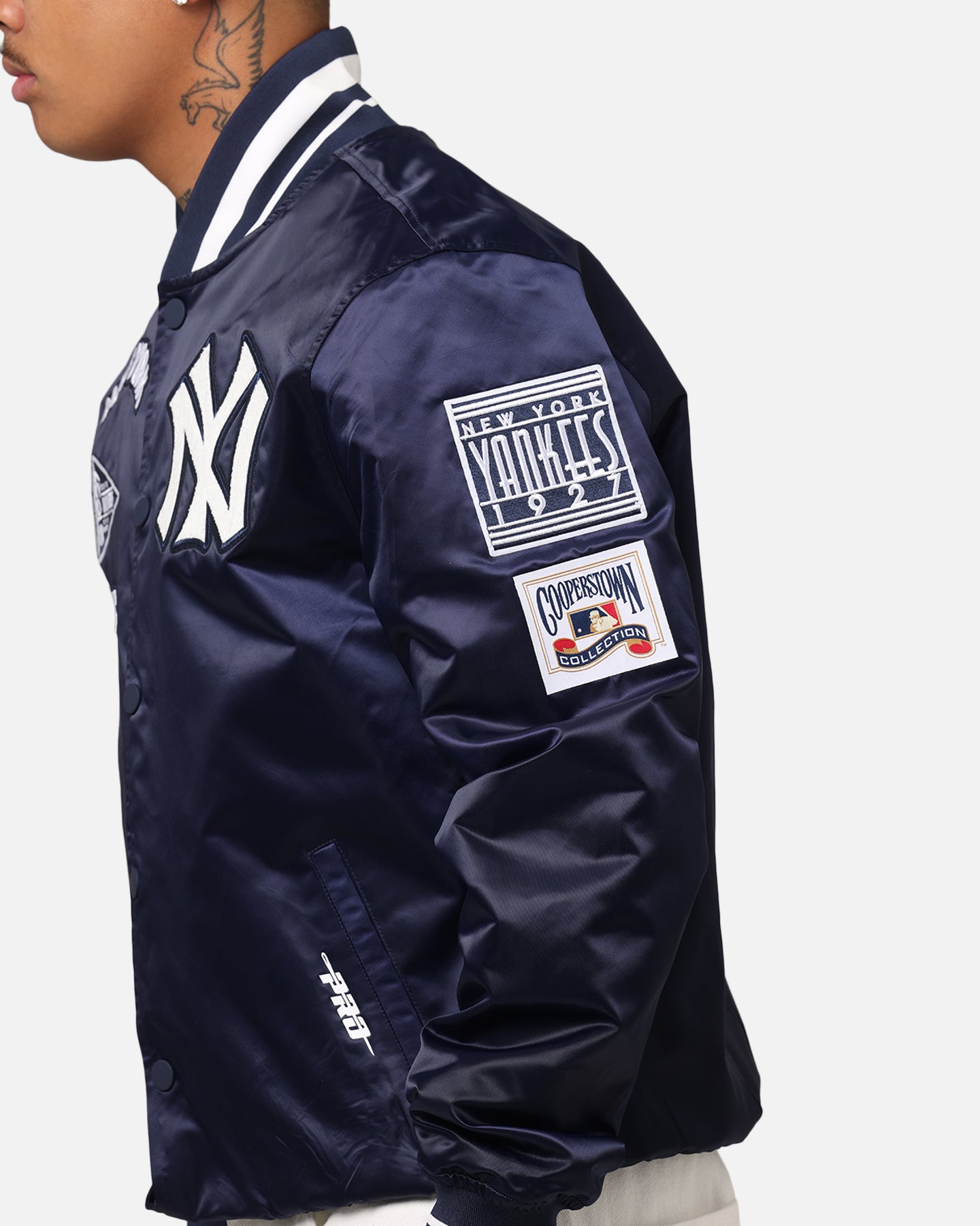 Pro Standard New York Yankees Classic Satin Jacket Midnight Navy、mySite、zt4zffjzw