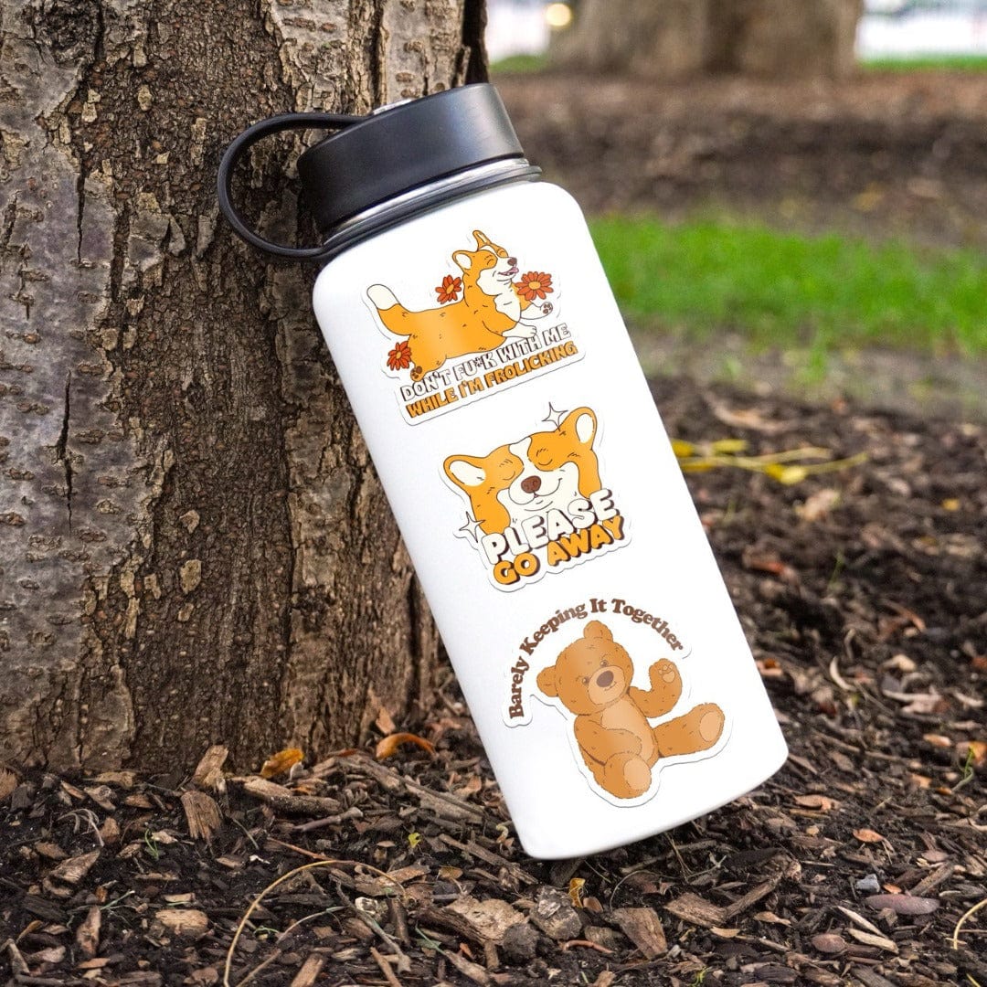  Corgi and Bear Sticker 8 Pack、mySite、ghnorth