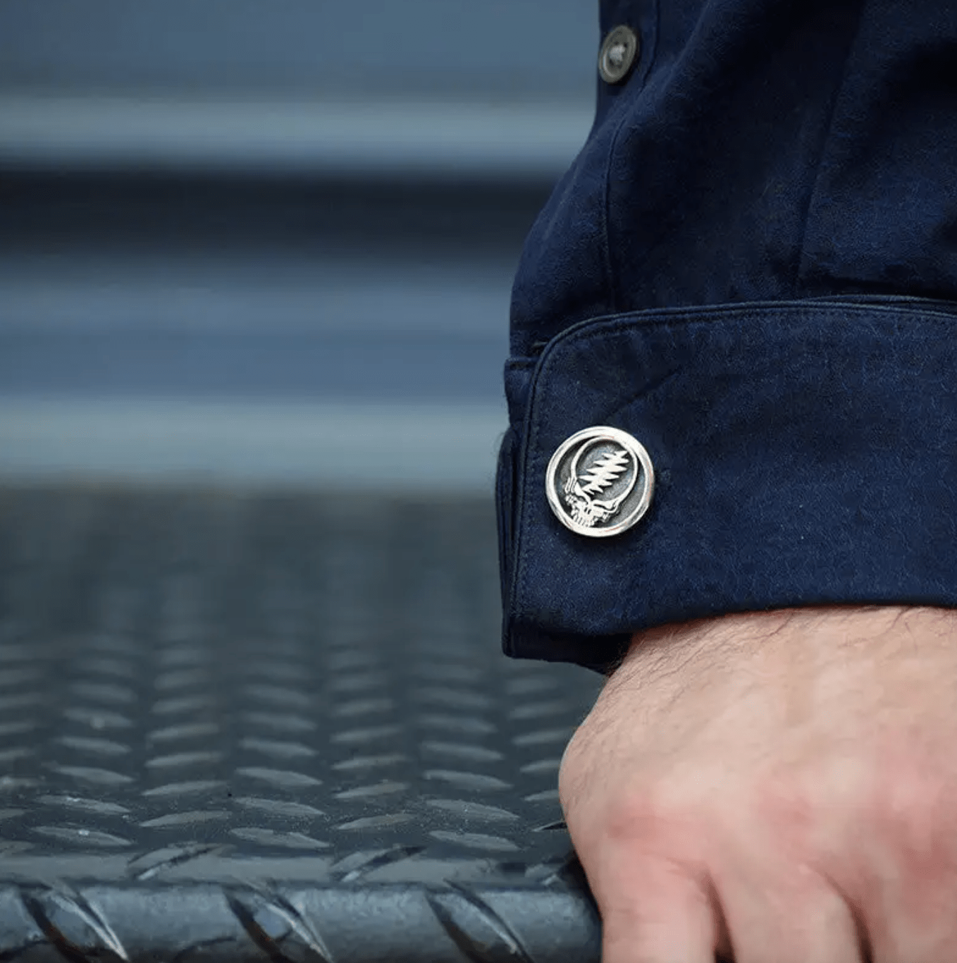 Grateful Dead Sterling Silver Steal Your Face Cufflinks、mySite、topwebapps