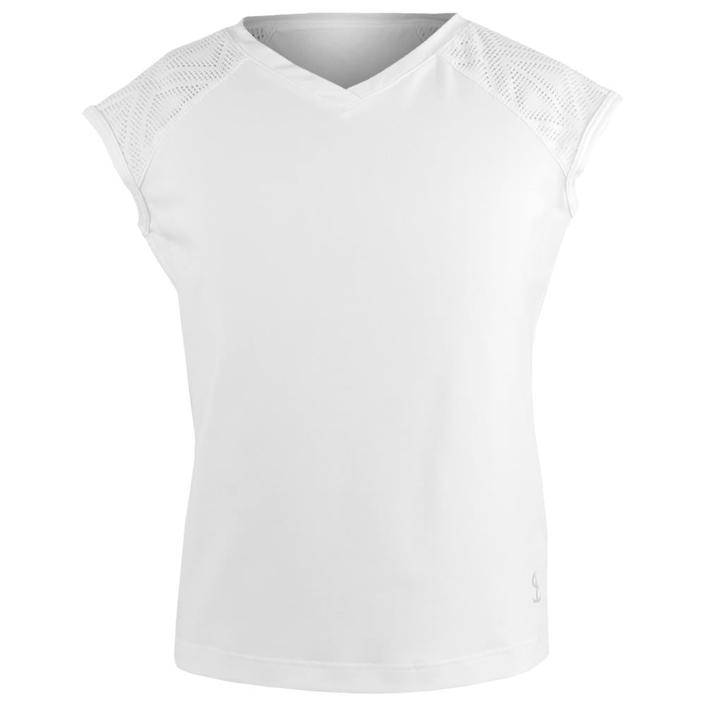 Sofibella Girls Diamond Rush Cap Sleeve - White
