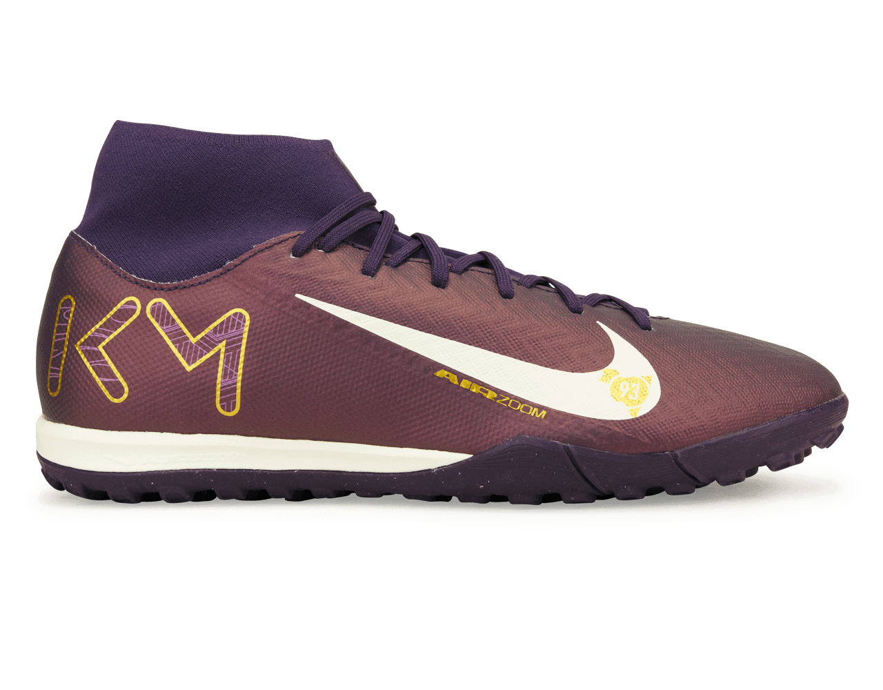 Nike Men's Zoom Mercurial Superfly 10 Academy KM TF Grand Purple/Pale Ivory、mySite、noshort