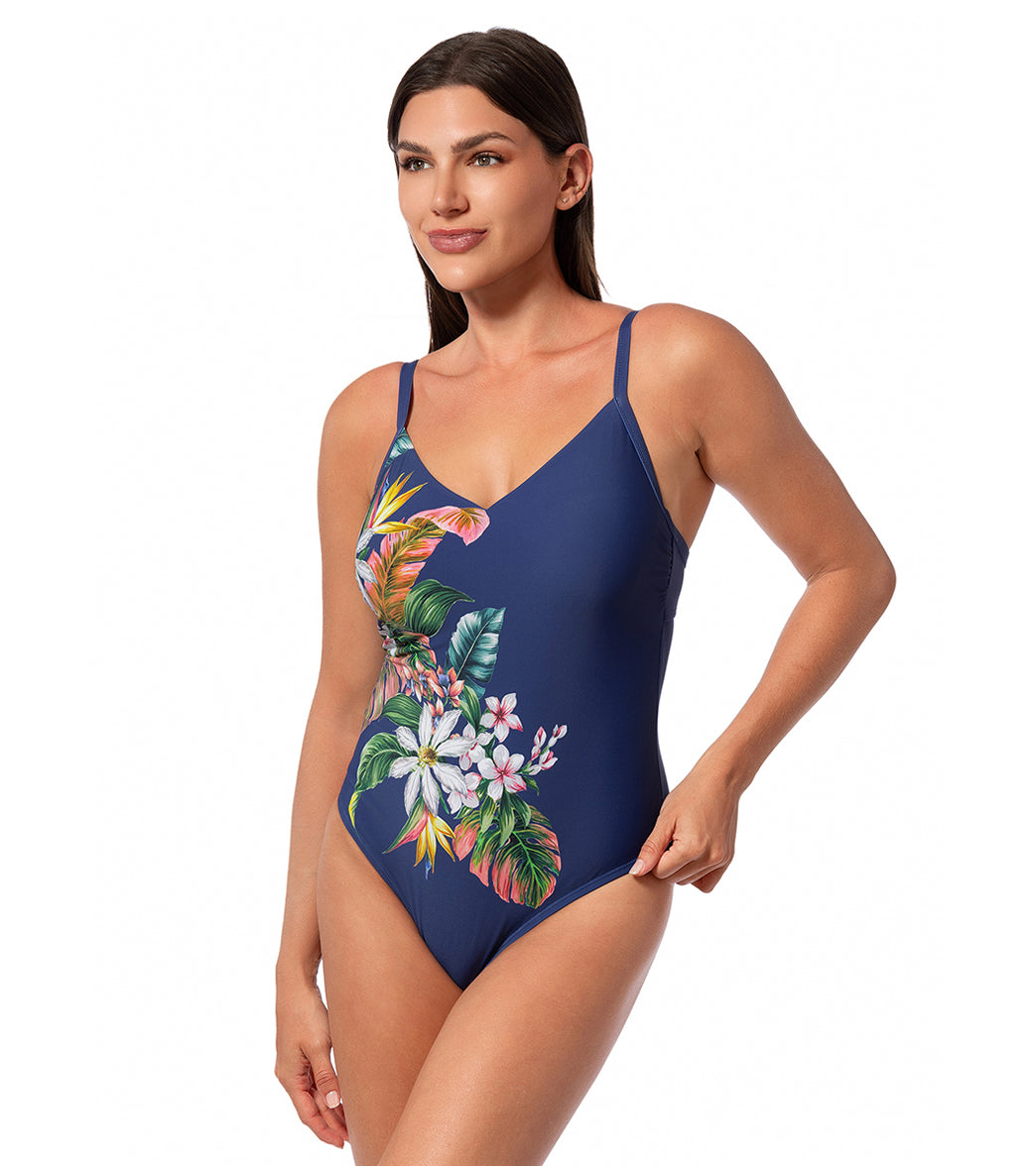 Jantzen Women's Palm Delight Paula One Piece Swimsuit、mySite、noshort