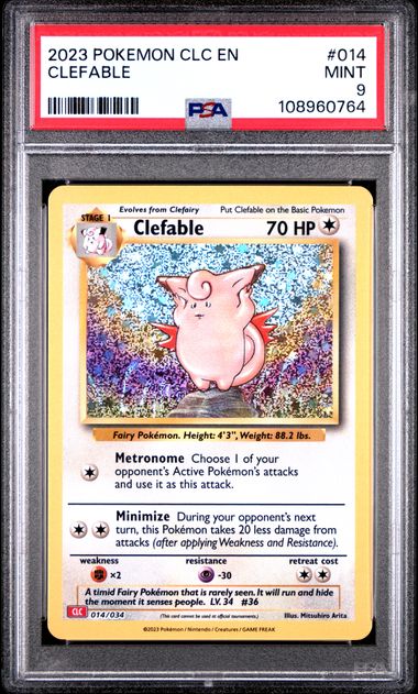 Clefable #14 PSA 9 Pokemon CLC Trading Card Game Classic 2023、mySite、waistdrama