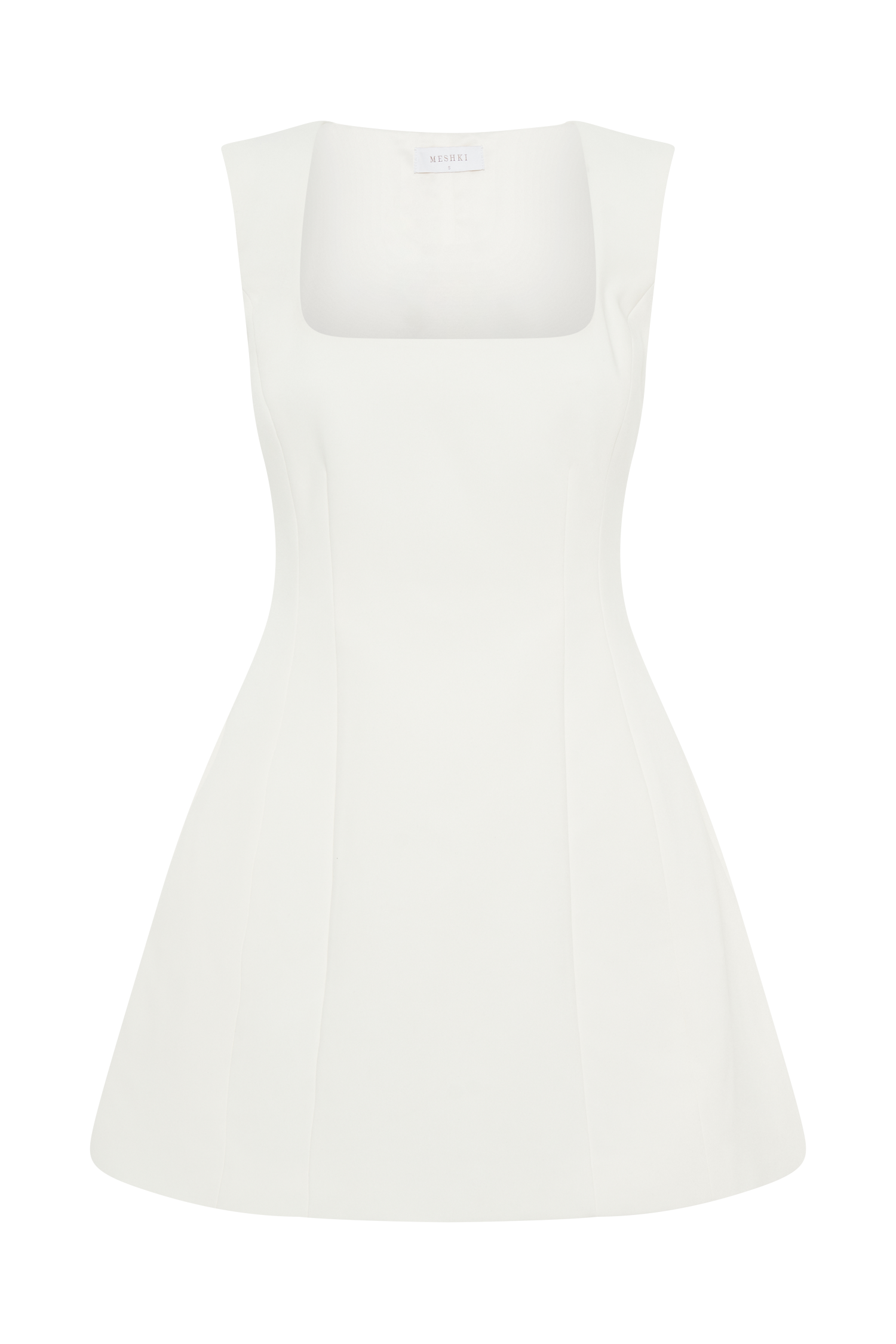 Lysandre Crepe Mini Dress - Ivory、mySite、solidvoid