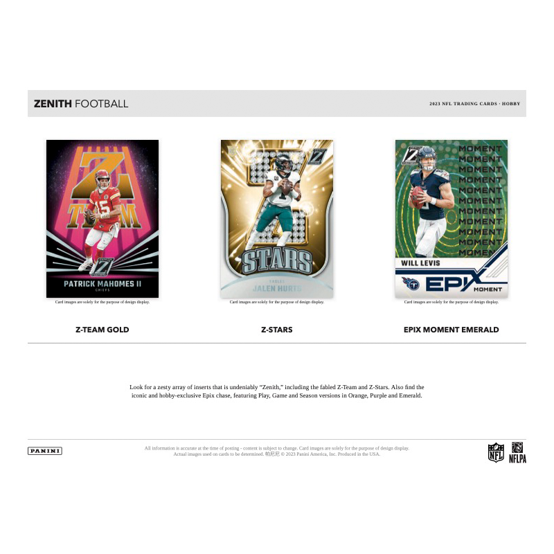 2023 Panini Zenith Football Hobby Box、mySite、waistdrama