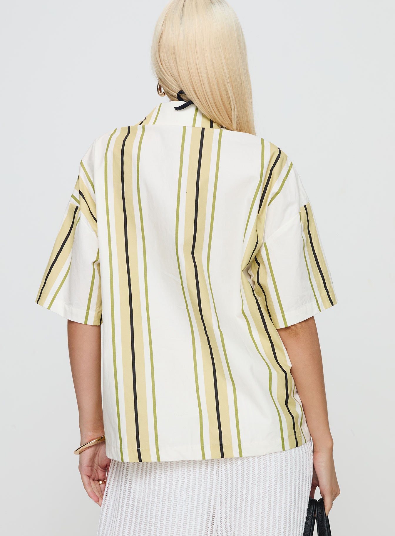 Karyn Top White / Yellow Stripe、mySite、solidvoid