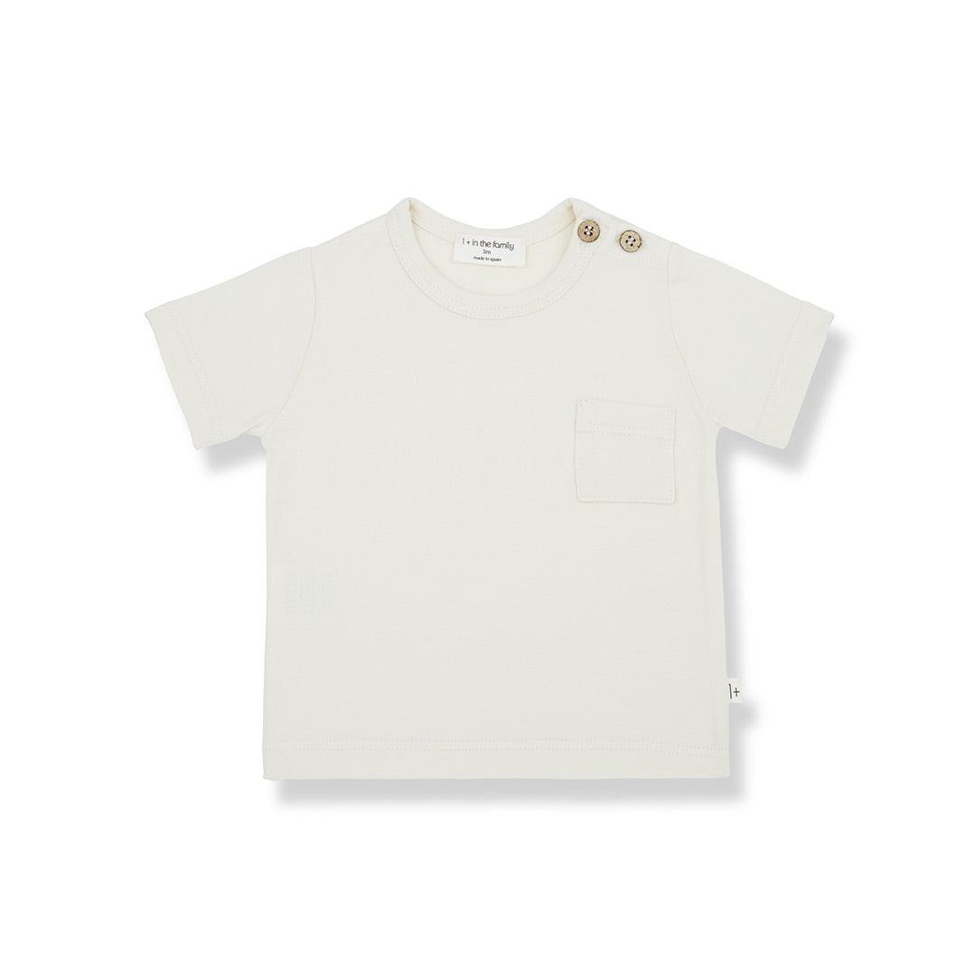  1+ in the family Leon Short Sleeve T-Shirt - Ivory、mySite、merchandisen