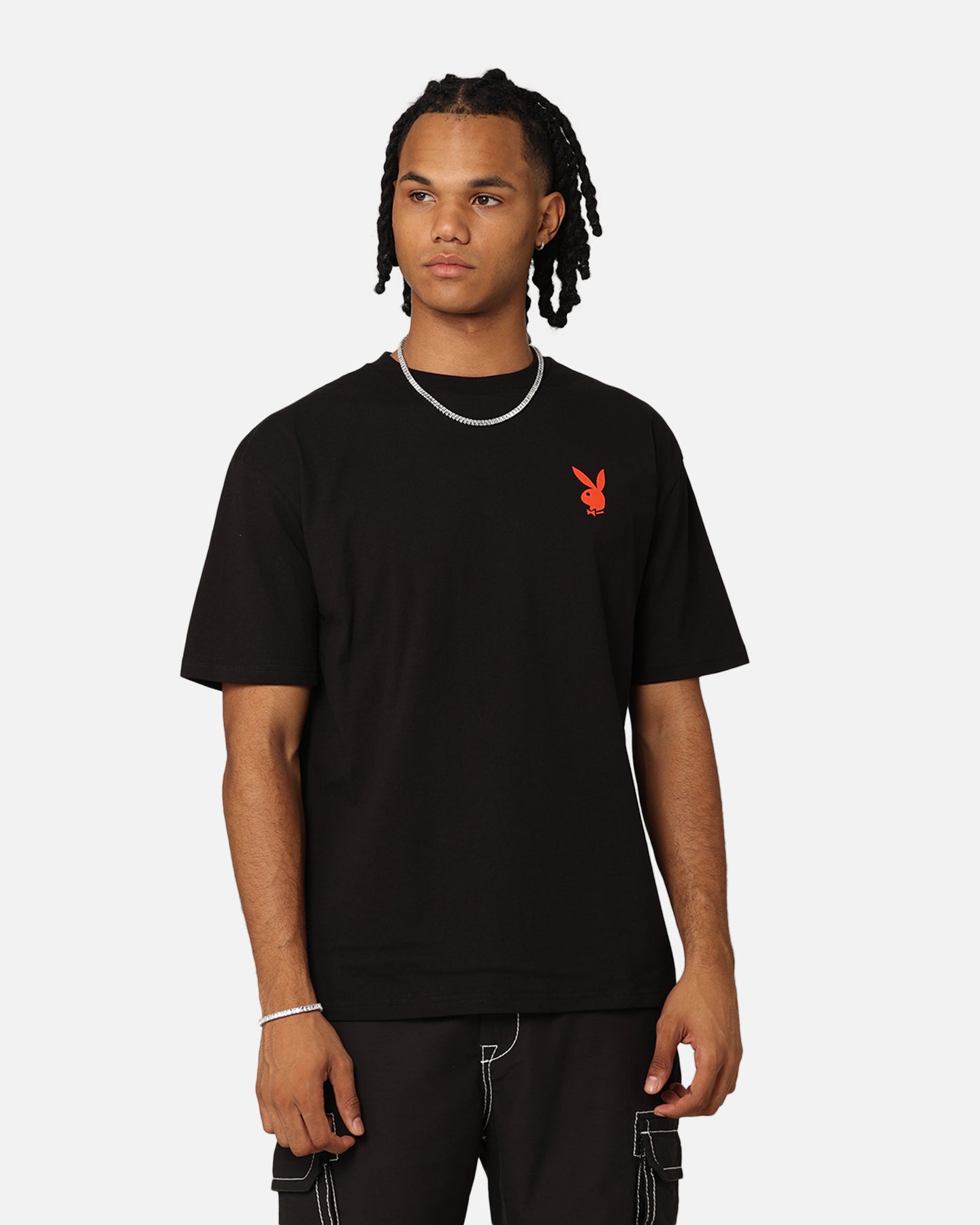 Playboy Bunny O Gothic Stack T-Shirt Black、mySite、zt4zffjzw