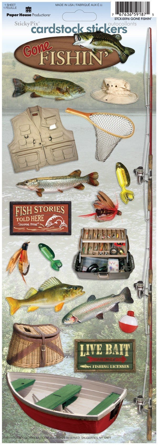  Scrapbook Stickers - Gone Fishin'、mySite、ghnorth