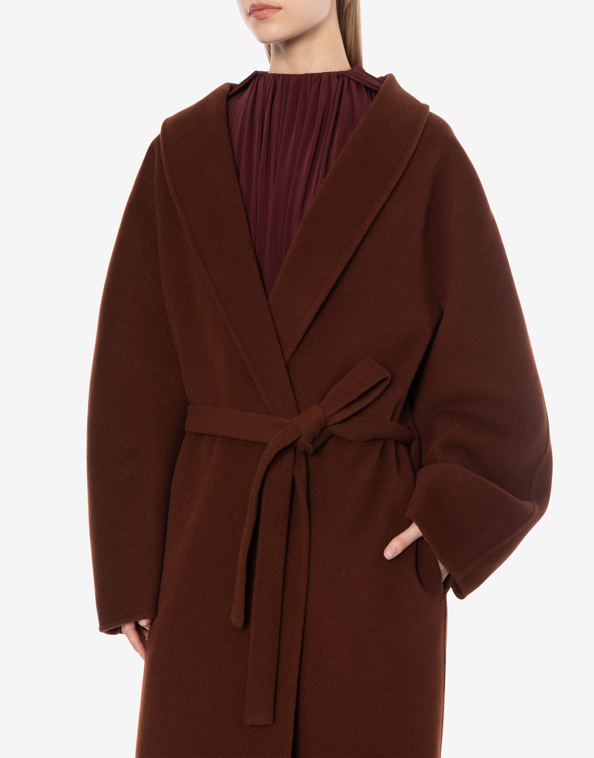 Cappotto longuette in panno double、mySite、aoinhome