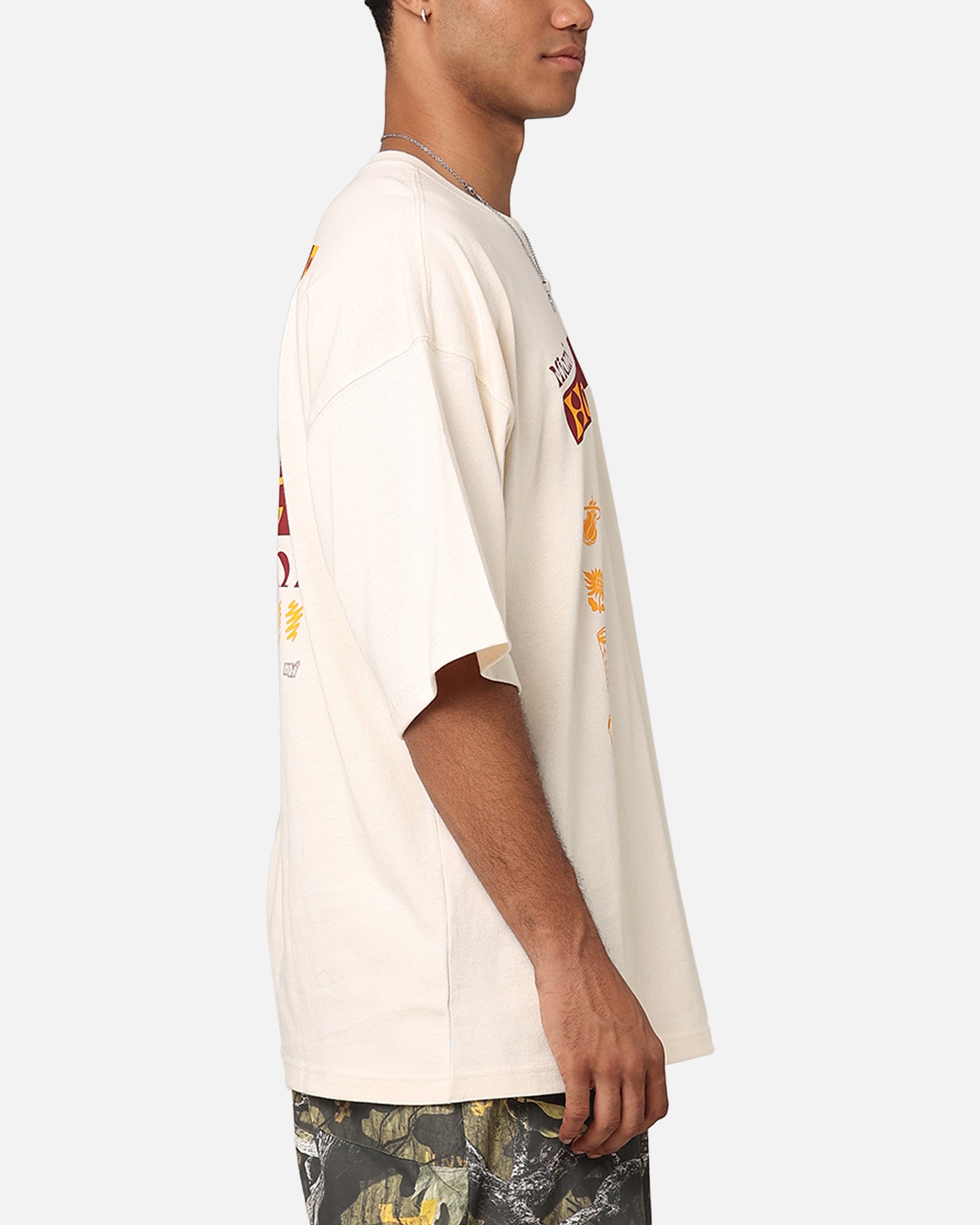 Nike Miami Heat NBA Courtside Oversized T-Shirt Pure、mySite、zt4zffjzw