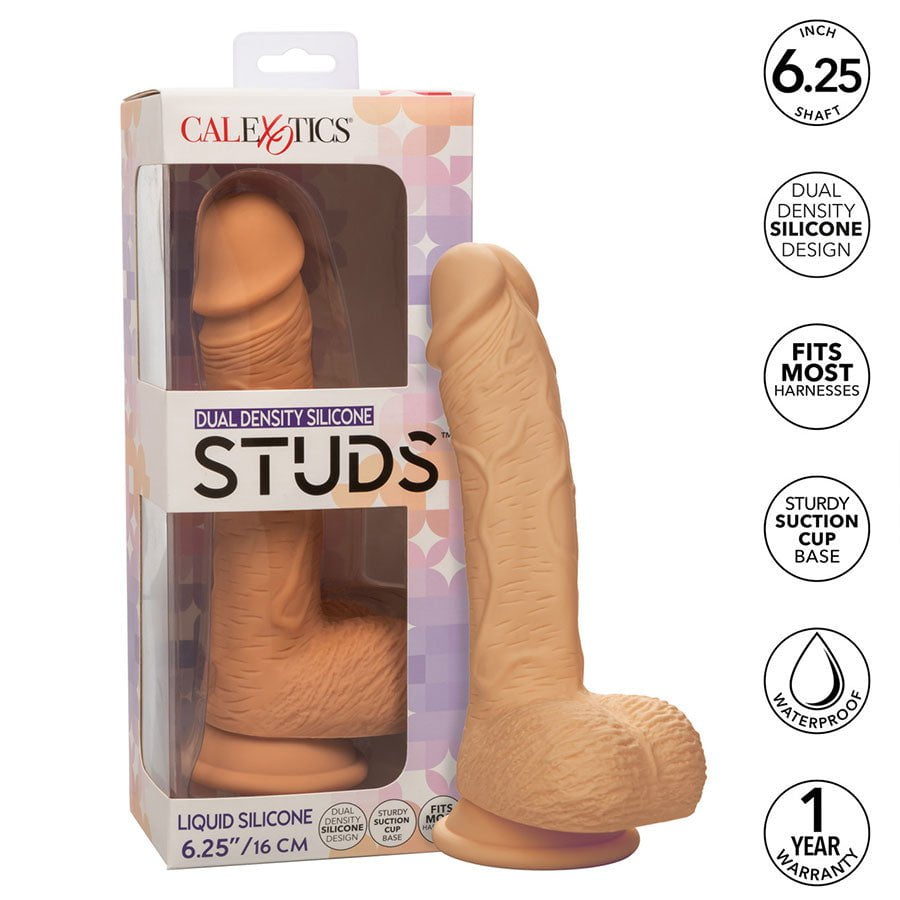 6.25 Inch Dual Density Silicone Studs Realistic Dildo、mySite、bottomscart