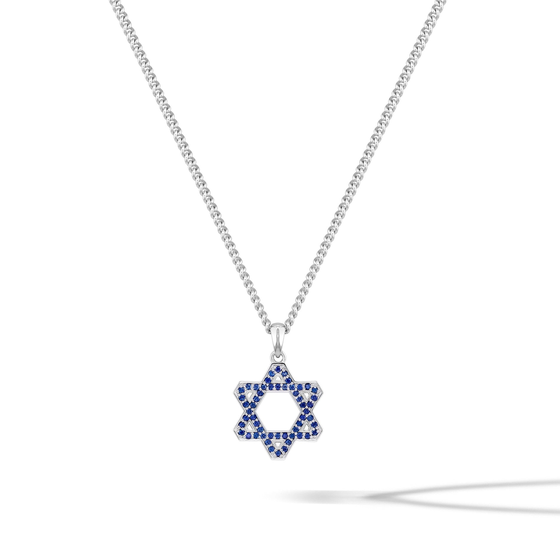  Star Of David Pendant - Sapphire