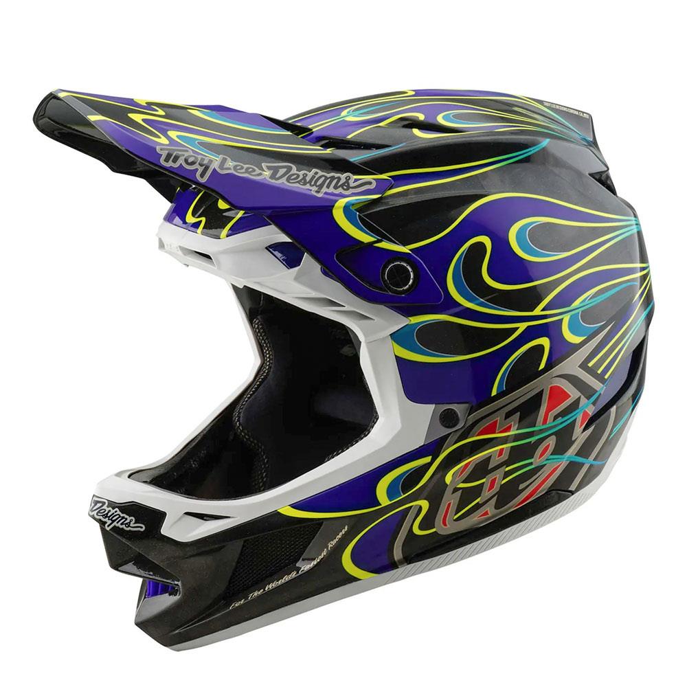  Troy Lee D4 Carbon MIPS Race Helmet - Torched Black/Purple、mySite、merchandisen
