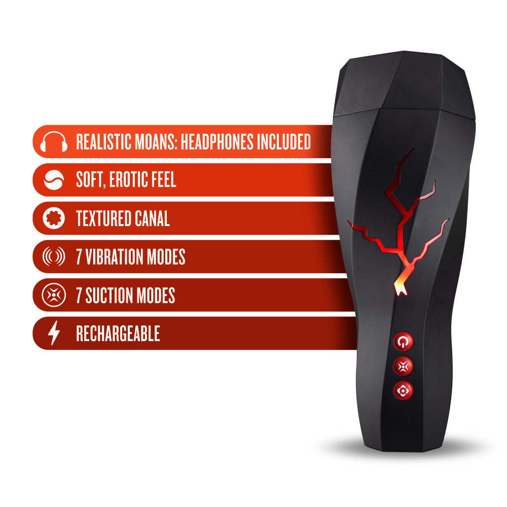 M For Men By Blush® | Storm Realistic White Vibrating Rechargeable Masturbator / Stroker、mySite、bottomscart