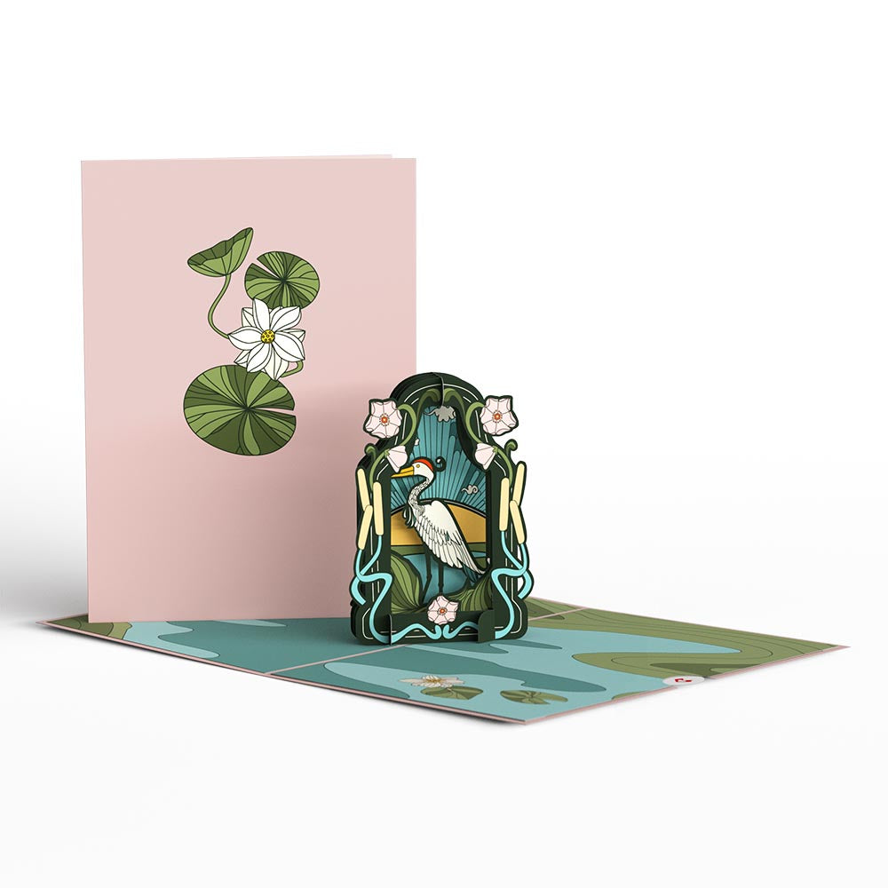 Stained Glass Lily Pond Pop-Up Card、mySite、solidvoid