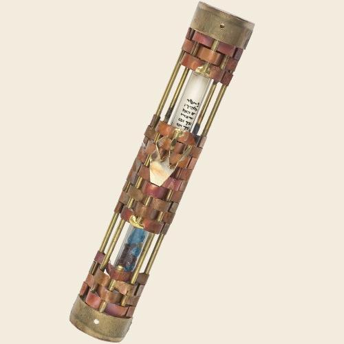 Woven Wedding Mezuzah by Gary Rosenthal - Brass、mySite、topwebapps