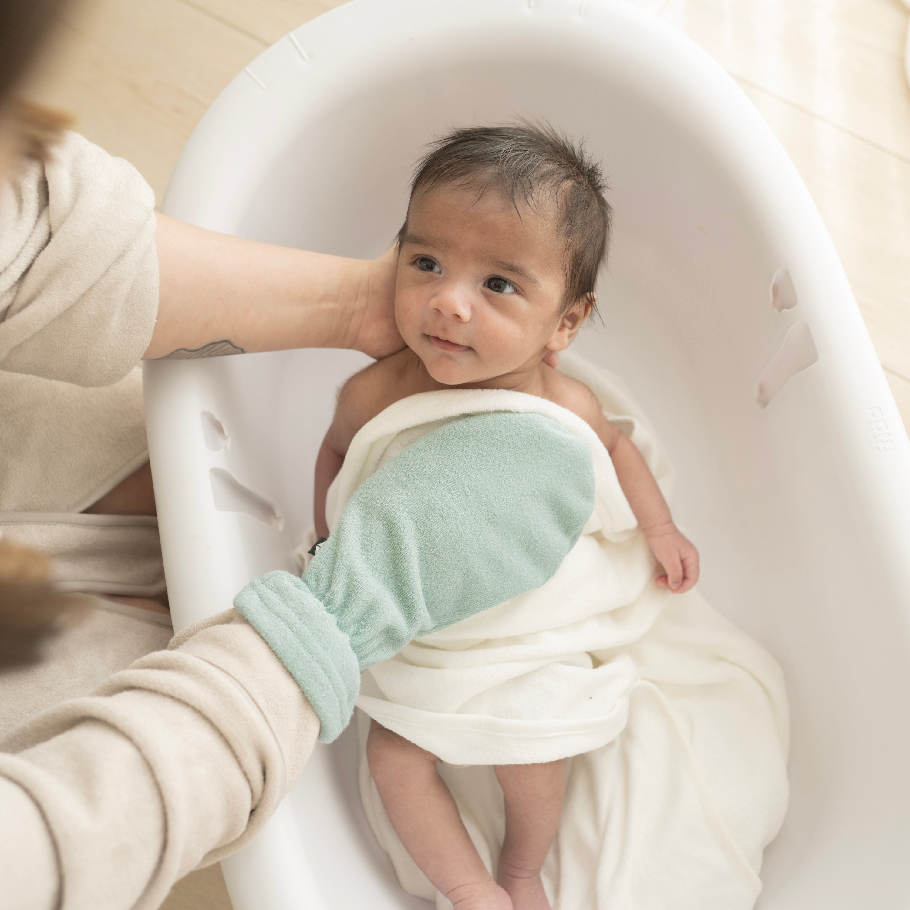  Terry Bath Mitt in Sage、mySite、layawaytickets