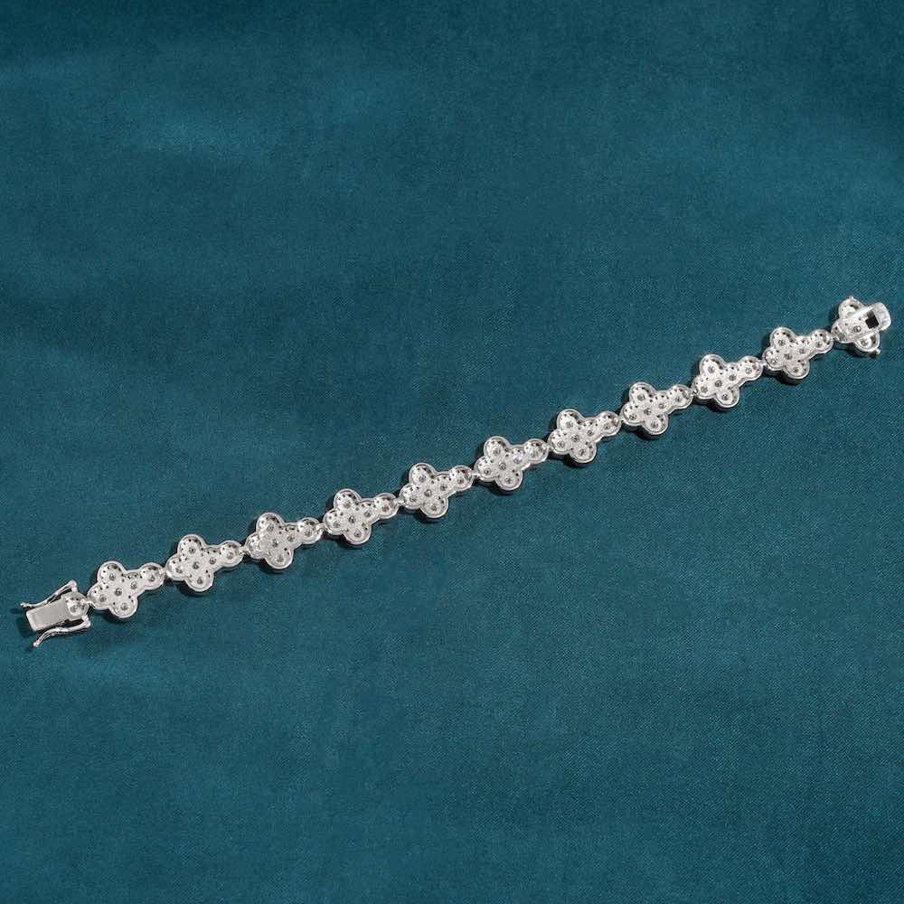 12.5MM Moissanite Cross Tennis Bracelet 14K Gold、mySite、hinf8tx79