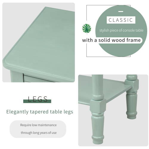 TREXM Narrow Console Table, Slim Sofa Table with Three Storage Drawers and Bottom Shelf for Living Room, Easy Assembly (Espresso)、、casual