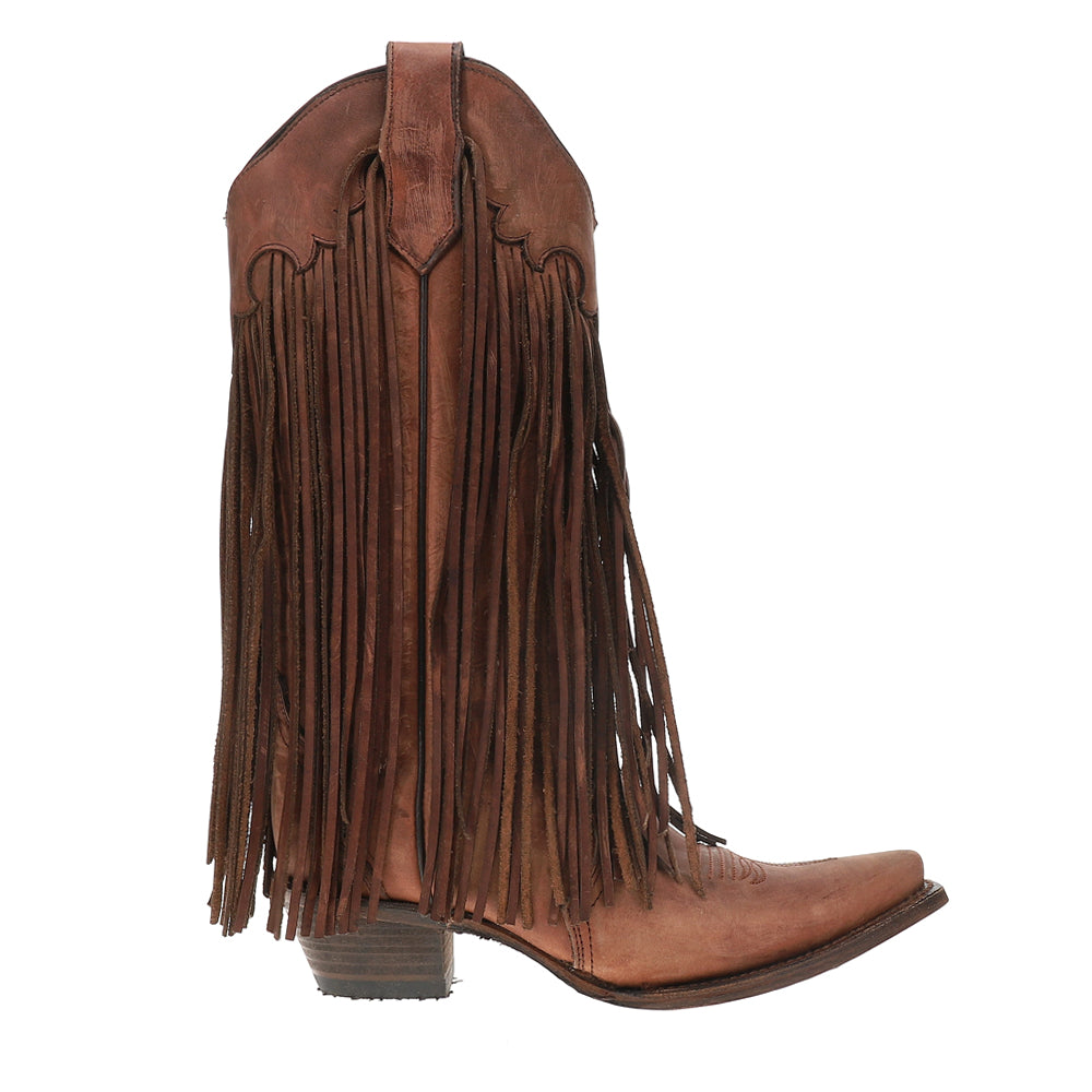 Brick Fringe Snip Toe Pull On Cowboy Boots、mySite、gtrtttuynbv