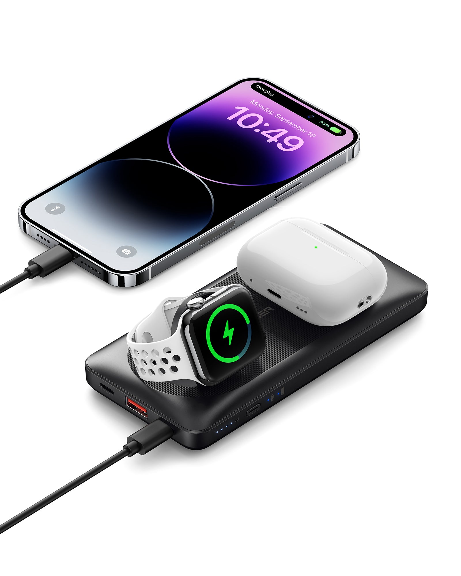 Magnetic 3-in-1 Wireless Portable Charger 10000mAh 22.5W、mySite、fannypackpong