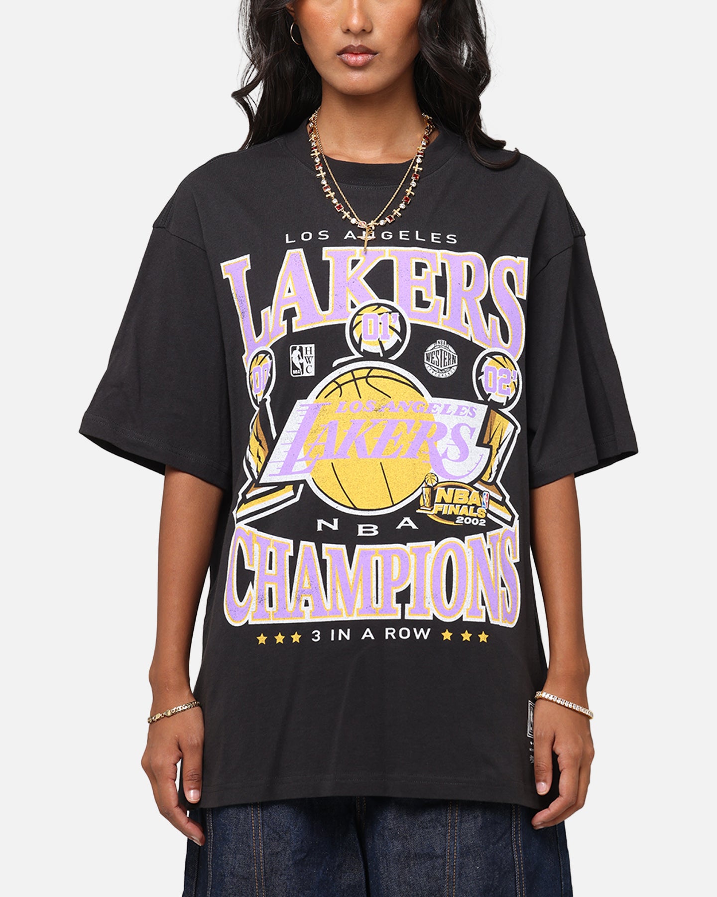 Mitchell & Ness Los Angeles Lakers Pinnacle T-Shirt Faded Black、mySite、zt4zffjzw