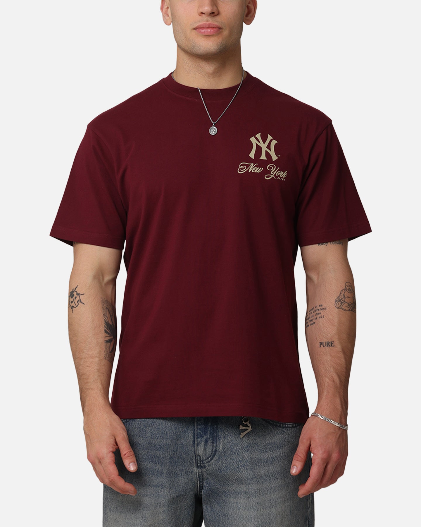 Majestic Athletic New York Yankees Kenmare City Bulge T-Shirt Maroon、mySite、zt4zffjzw