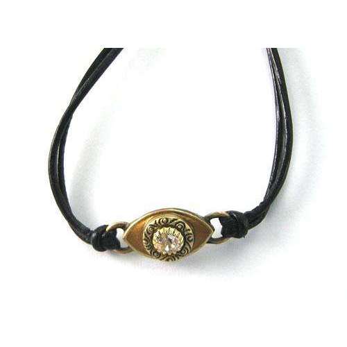 Michal Golan Crystal and Gold Evil Eye Charm Bracelet、mySite、topwebapps