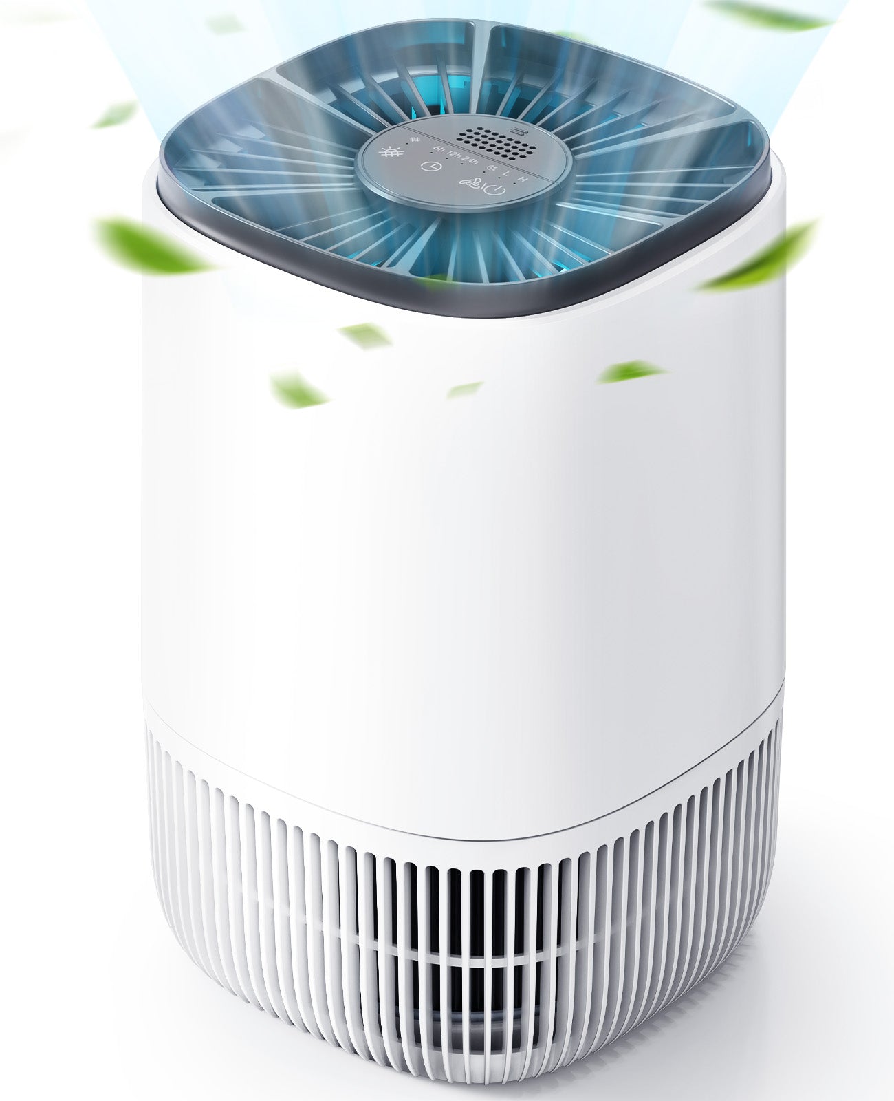 KLOUDIC Air Purifier for Home Bedroom, Hepa 3-in-1 Filter Cleaner with Aromatherapy Function for Better Sleep, Smoke, Pet Dander, Odor, Dust, Office, White、mySite、fannypackpong