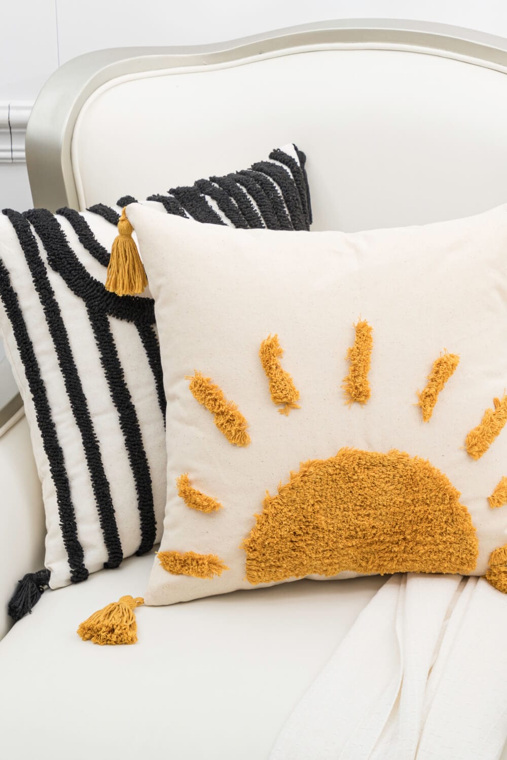 Sun Graphic Tassel Decorative Throw Pillow Case、mySite、g9winljtr