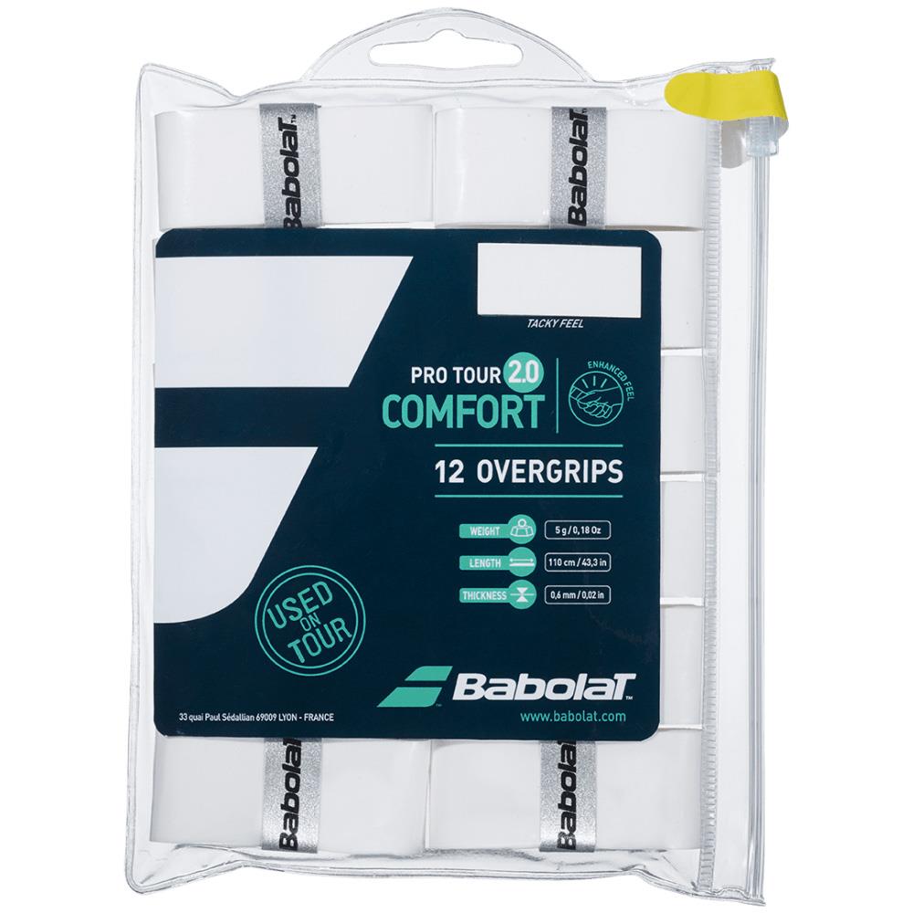 Babolat Pro Tour 2.0 Overgrip - 12 Pack - White、mySite、neckold