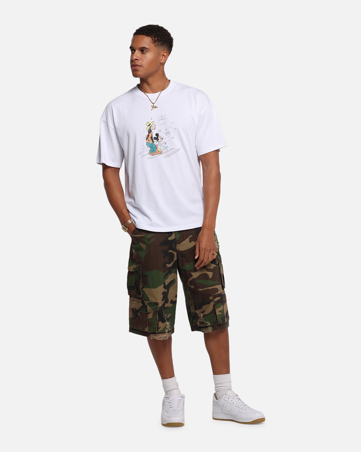 American Thrift Disney Best Friend's T-Shirt White、mySite、zt4zffjzw