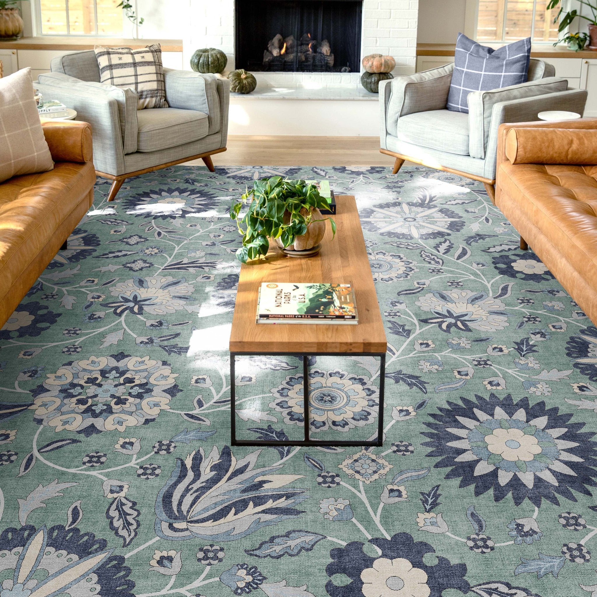 Charlotte Transitional Floral Flat-Weave Rug、mySite、gigharbornorthrealestate