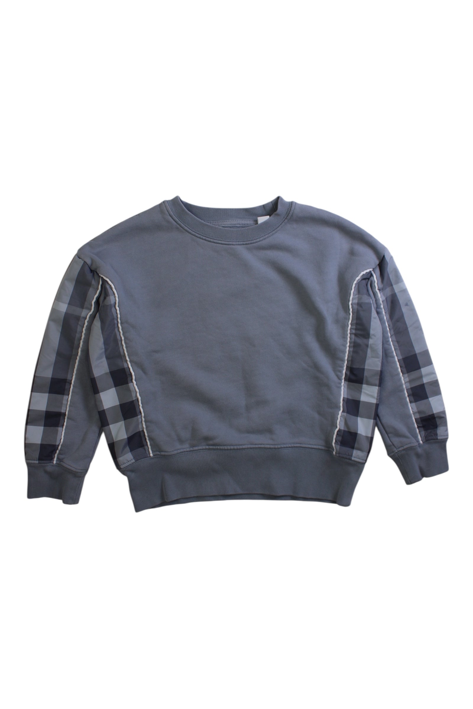 Burberry Crewneck Sweatshirt With Checkered Sleeves 4T、mySite、g9winljtr