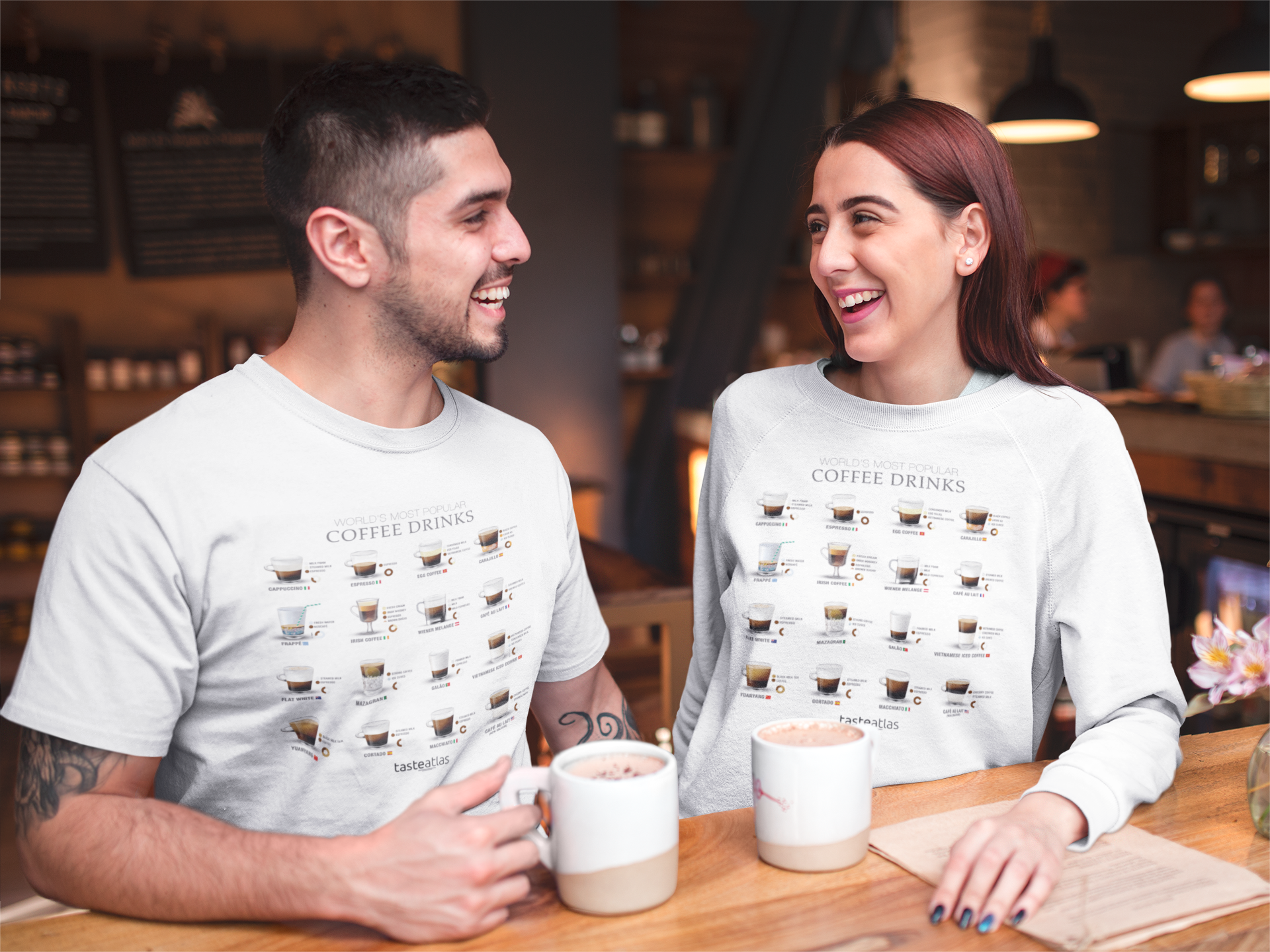 World's Most Popular Coffee Drinks Unisex Sweatshirt、mySite、camillekostekn