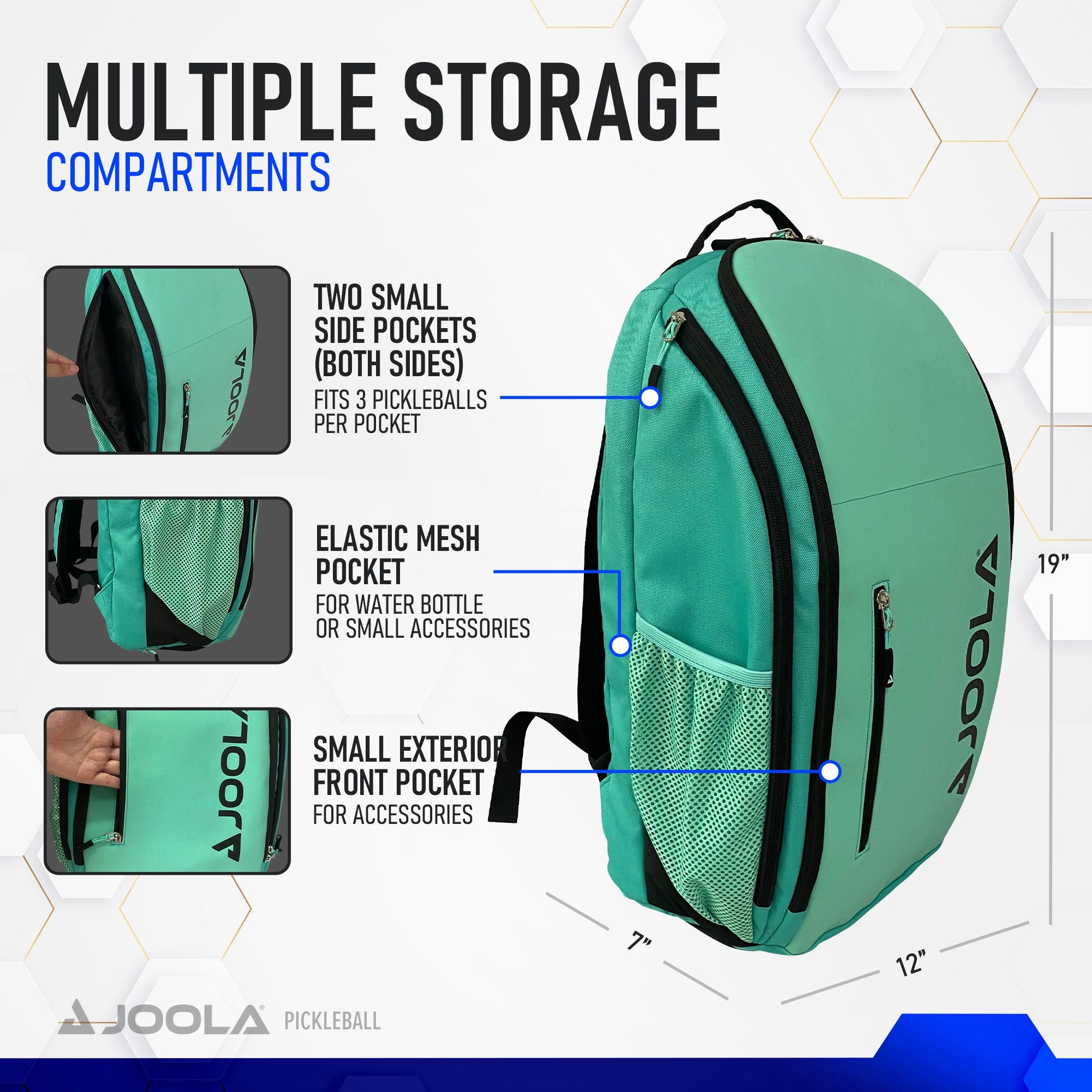 JOOLA Vision II Backpack (Petrol/Teal)