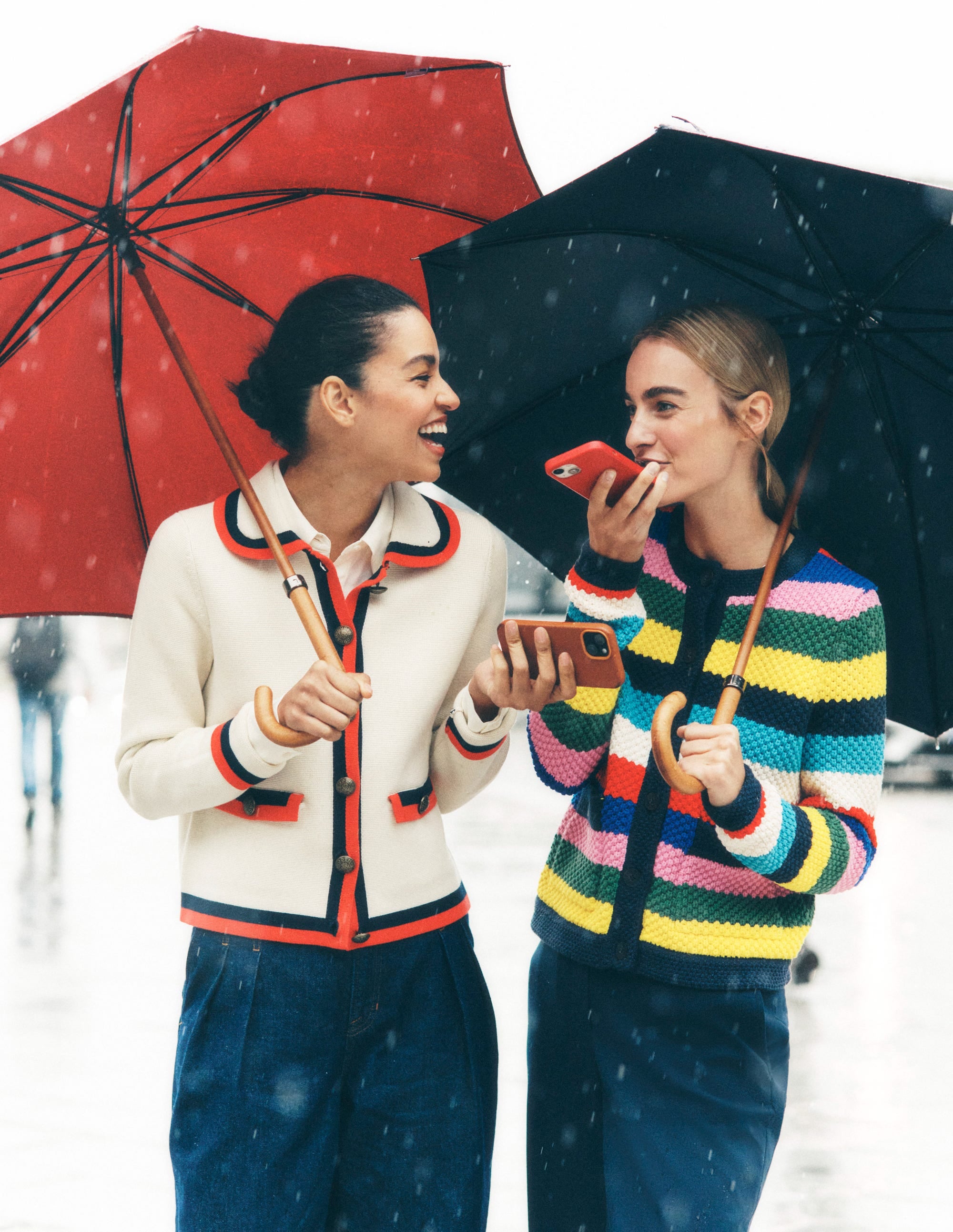  Libby Knitted Jacket-Poppy Red, Blue Multi、mySite、ashleygrahame