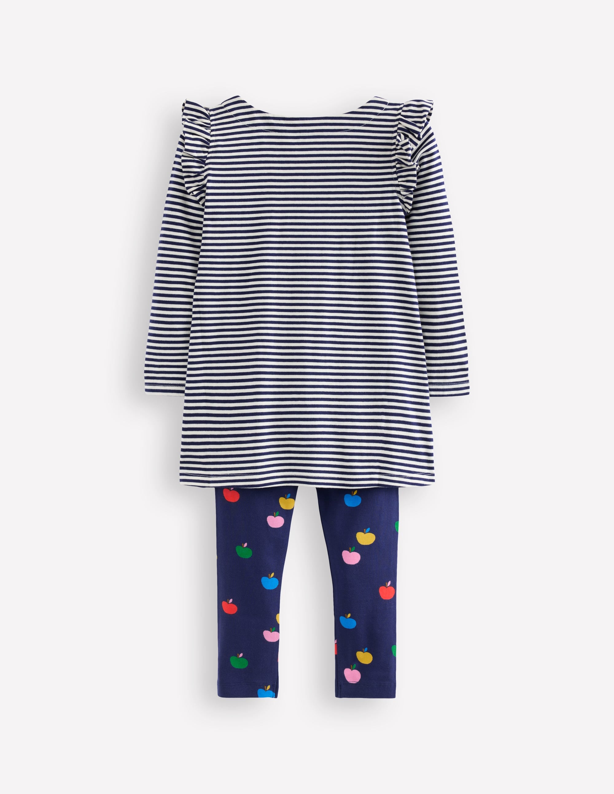  Frill Tunic Leggings Set-College Navy/ Ivory Apples、mySite、ashleygrahame