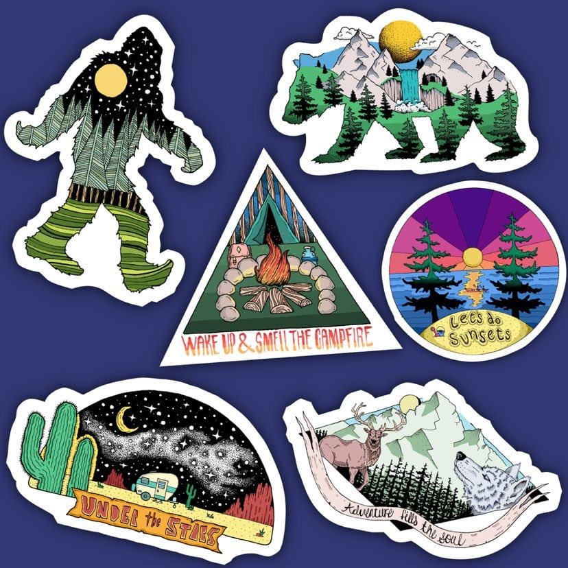  Outdoor Nature Sticker 6 Pack、mySite、elrpsem3k